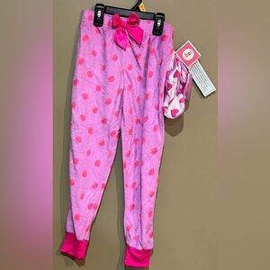 Circo Pink Polka Dot Pajama Pants with slippers. PICK 3/$15.00
